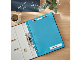 Insteekmap U-model Leitz Cosy harmonica A4 met perforatiestrip PP blauw