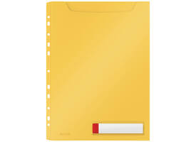 Insteekmap U-model Leitz Cosy harmonica A4 met perforatiestrip PP geel