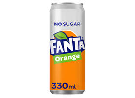 Frisdrank Fanta orange zero blik 330ml