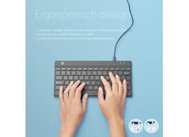 Toetsenbord R-Go Ergonomisch Compact Break QWERTY zwart