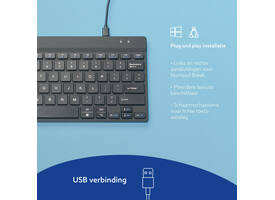 Toetsenbord R-Go Ergonomisch Compact Break QWERTY zwart