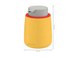 Handzeepdispenser Leitz Cosy voor handzeep 300ml geel