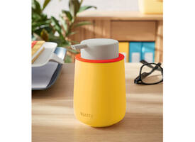 Handzeepdispenser Leitz Cosy voor handzeep 300ml geel