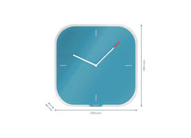 Wandklok Leitz Cosy blauw glas