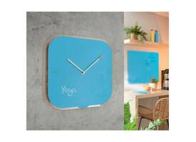 Wandklok Leitz Cosy blauw glas