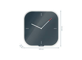 Wandklok Leitz Cosy grijs glas