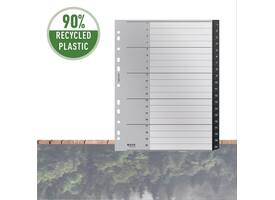 Tabblad Leitz Recycle A4 11-gaats 1-20 extra breed PP