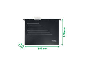 Hangmap Leitz Alpha Recycle A4 verticaal V-bodem zwart