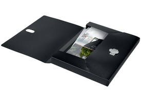 Documentenbox Leitz Recycle A4 PP zwart