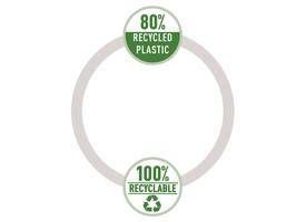 Projectmap Leitz Recycle A4 5-vaks PP zwart