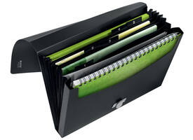 Projectmap Leitz Recycle A4 5-vaks PP zwart