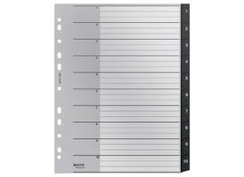 Tabblad Leitz Recycle A4 11-gaats 1-10 extra breed PP