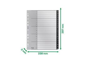 Tabblad Leitz Recycle A4 11-gaats A-Z extra breed PP