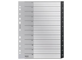 Tabblad Leitz Recycle A4 11-gaats 1-12 extra breed PP