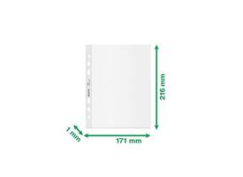 Showtas Leitz Recycle 100µ 6-gaats PP A5 transparant 25 stuks