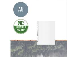 Showtas Leitz Recycle 100µ 6-gaats PP A5 transparant 25 stuks
