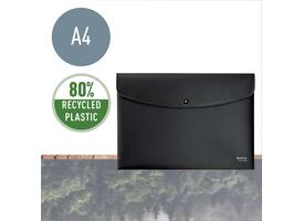 Enveloptas Leitz Recycle A4 met drukknopen PP zwart