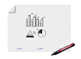Magic-Chart Legamaster flipchart XL 90x120cm wit met ruit 15 vel
