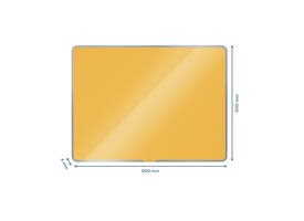 Glasbord Leitz Cosy magnetisch 800x600mm geel