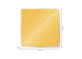 Glasbord Leitz Cosy magnetisch 450x450mm geel