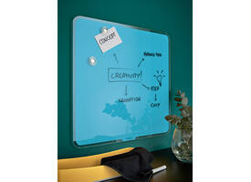 Glasbord Leitz Cosy magnetisch 450x450mm blauw