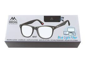 Leesbril Montana +3.00 dpt blue light filter zwart