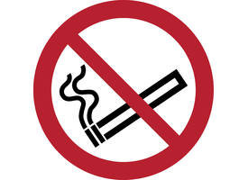 Pictogram bordje Djois Rookverbod Ø200mm rood