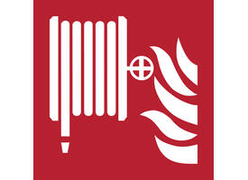 Pictogram bordje Djois Brandhaspel 200x200mm rood