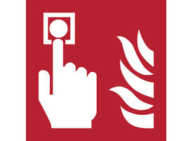 Pictogram bordje Djois Brandmelder 200x200mm rood