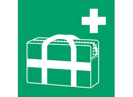 Pictogram bordje Djois EHBO koffer 200x200mm groen