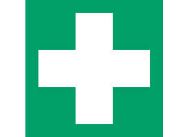 Pictogram bordje Djois EHBO 200x200mm groen