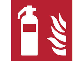 Pictogram bordje Djois Brandblusser 200x200mm rood