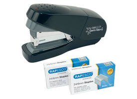 Nietmachine Rapesco Germ-Savvy Less Effort Eco antibacterieel zwart