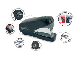 Nietmachine Rapesco Germ-Savvy Less Effort Eco antibacterieel zwart