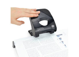 Perforator Rapesco Germ-Savvy Less Effort Eco X5-40ps antibacterieel 2-gaats zwart