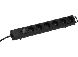 Stekkerdoos Brennenstuhl Comfort Plus 6vdig incl platte stekker 2m zw