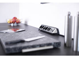 Stekkerdoos Brennenstuhl bureau Estilo 6vdig incl 2 USB 2m zw/zilver