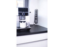 Stekkerdoos Brennenstuhl bureau Estilo 6vdig incl 2 USB 2m zw/zilver