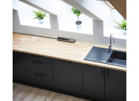 Stekkerdoos Brennenstuhl bureau Estilo 6vdig incl 2 USB 2m zw/zilver