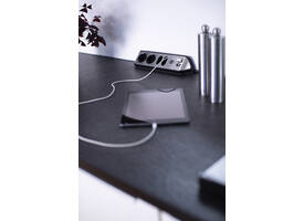 Stekkerdoos Brennenstuhl bureau Estilo 4vdig incl 2 USB 2m zwart/zi
