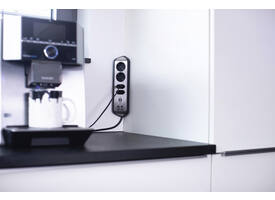 Stekkerdoos Brennenstuhl bureau Estilo 4vdig incl 2 USB 2m zwart/zi