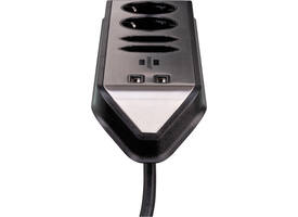 Stekkerdoos Brennenstuhl bureau Estilo 4vdig incl 2 USB 2m zwart/zi