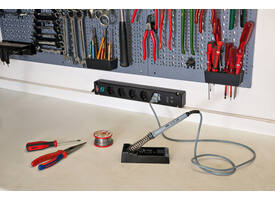Stekkerdoos Brennenstuhl Bremounta 5vdig incl 2 USB 3m zwart