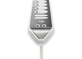 Stekkerdoos Brennenstuhl bureau Estilo 6vdig incl 2 USB 2m wit/zilver