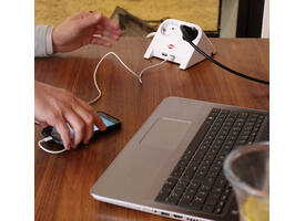 Stekkerdoos Brennenstuhl bureau 2 voudig inclusief 2 USB 1.8m wit