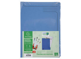 Insteekmap Exacompta L-model Clean'Safe bedrukt blauw 5 stuks