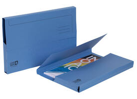 Pocketmap Exacompta Clean'Safe A4 400gr blauw 5 stuks