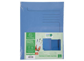 Dossiermap Exacompta Clean'Safe 2kleppen blauw 5 stuks