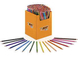 Kleurpotloden BicKids Evolution ecolutions ass schoolbox à 288 stuks