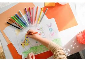 Kleurstiften BicKids couleur medium assorti schoolbox à 144 stuks